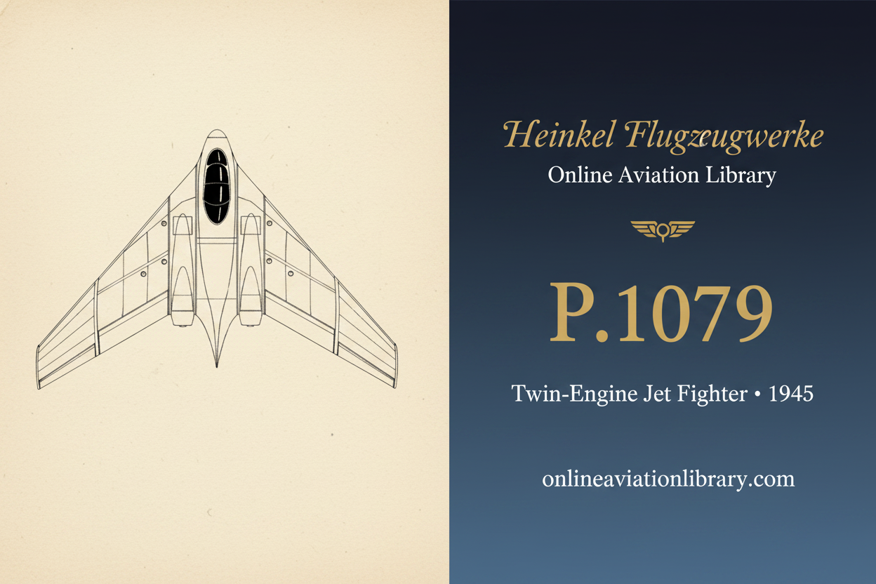 Heinkel P.1079 — The Twin-Engine Jet Fighter of the Last Hour