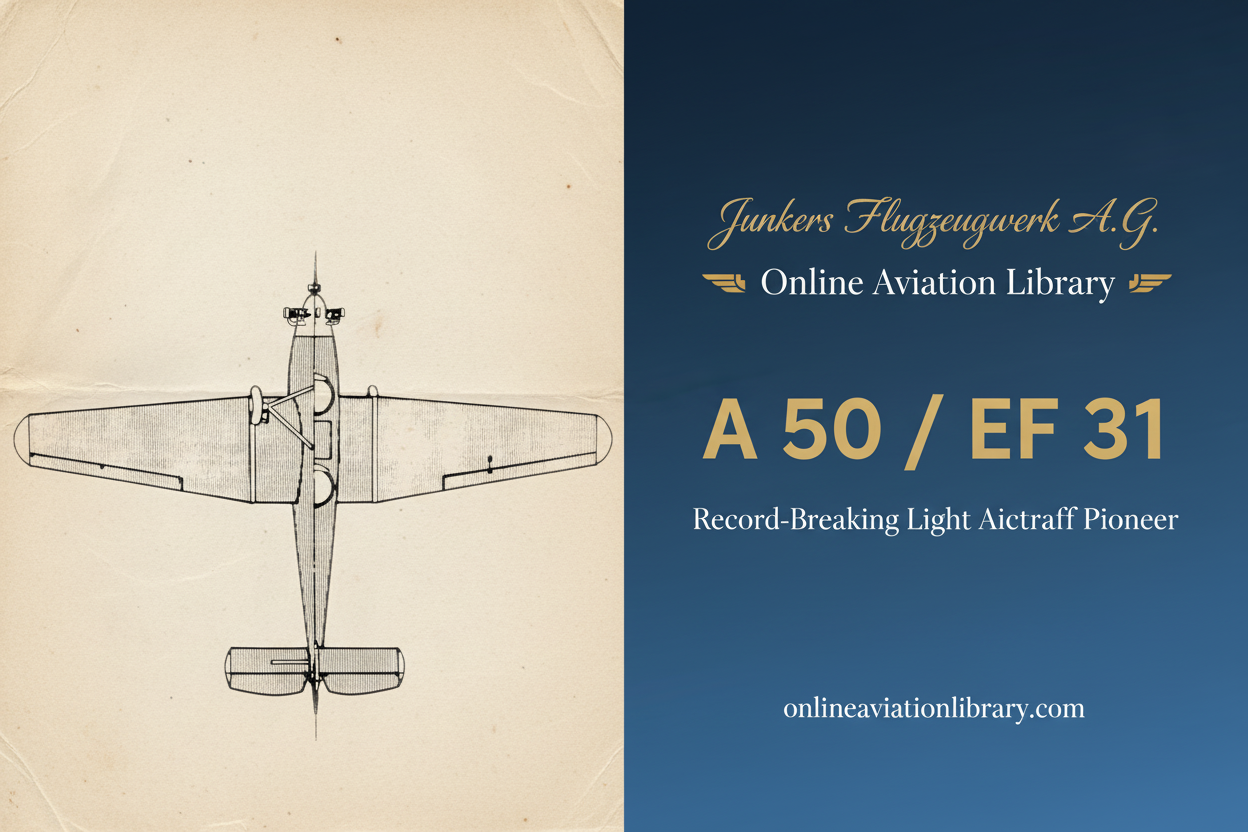 Junkers A 50 / EF 31: Junior's Record-Breaking Legacy