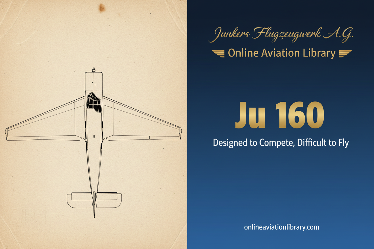 Junkers Ju 160: Designed to Compete, Difficult to Fly