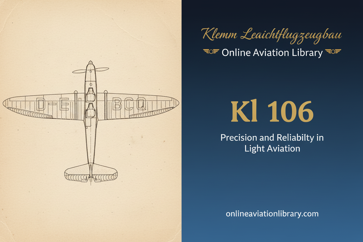 Klemm Kl 106: Precision and Reliability in Light Aviation