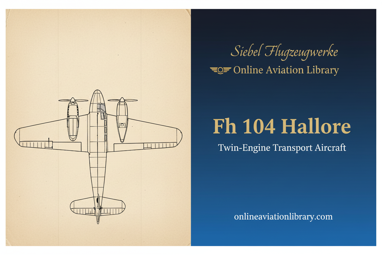 Siebel Fh 104 Hallore - Twin-Engine Transport Aircraft