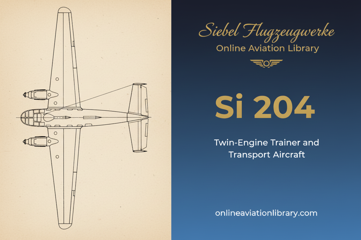 Siebel Si 204 - Twin-Engine Trainer and Transport Aircraft