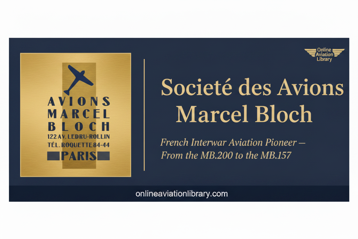 Société des avions Marcel Bloch (M.B.) — A History of French Aviation Innovation