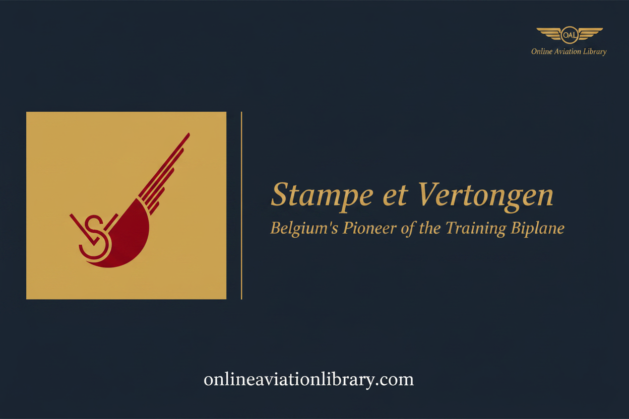 Stampe et Vertongen — Belgium's Pioneer of the Training Biplane