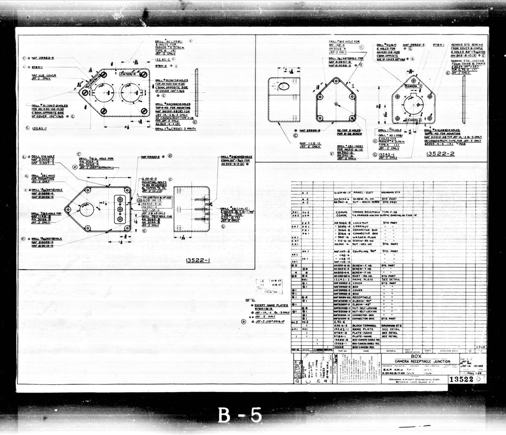 Grumman Goose JRF-4 / JRF-5 / JRF-6B Aircraft Engineering Blueprints - Digital Download