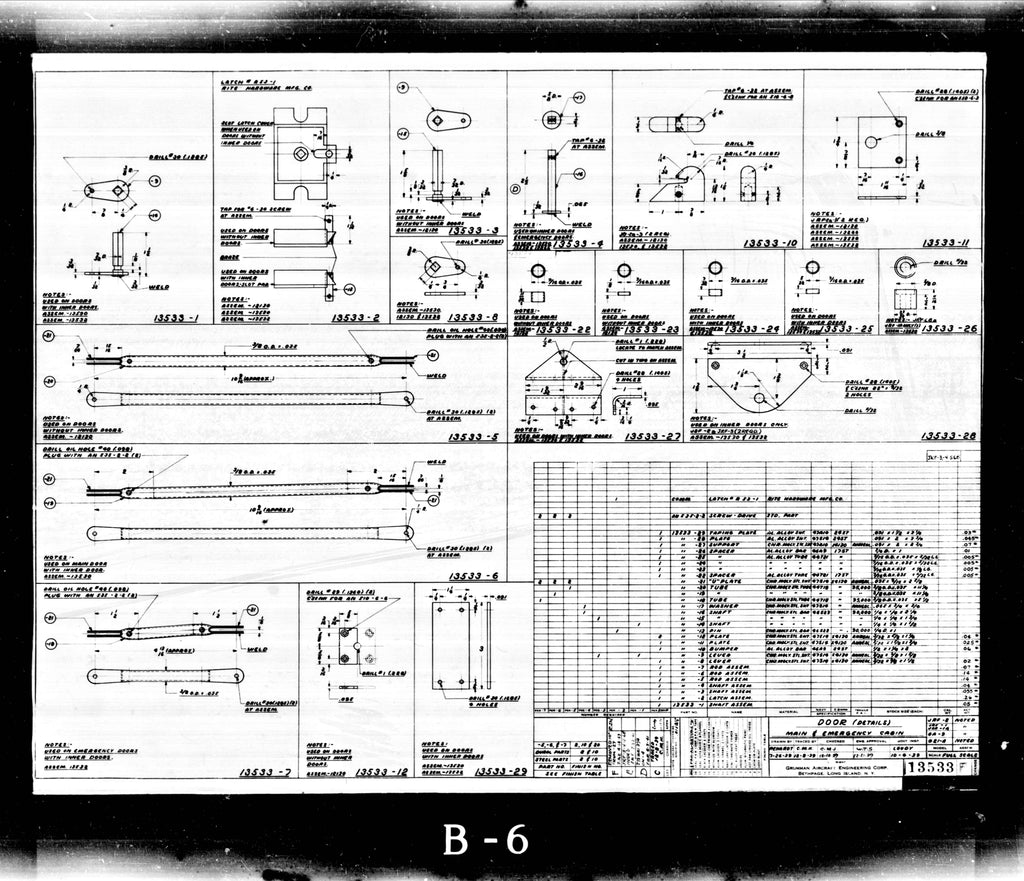 Grumman Goose JRF-4 / JRF-5 / JRF-6B Aircraft Engineering Blueprints - Digital Download