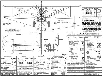 Naval Aircraft Factory N3N Aircraft Blueprints Engineering Drawings - Download