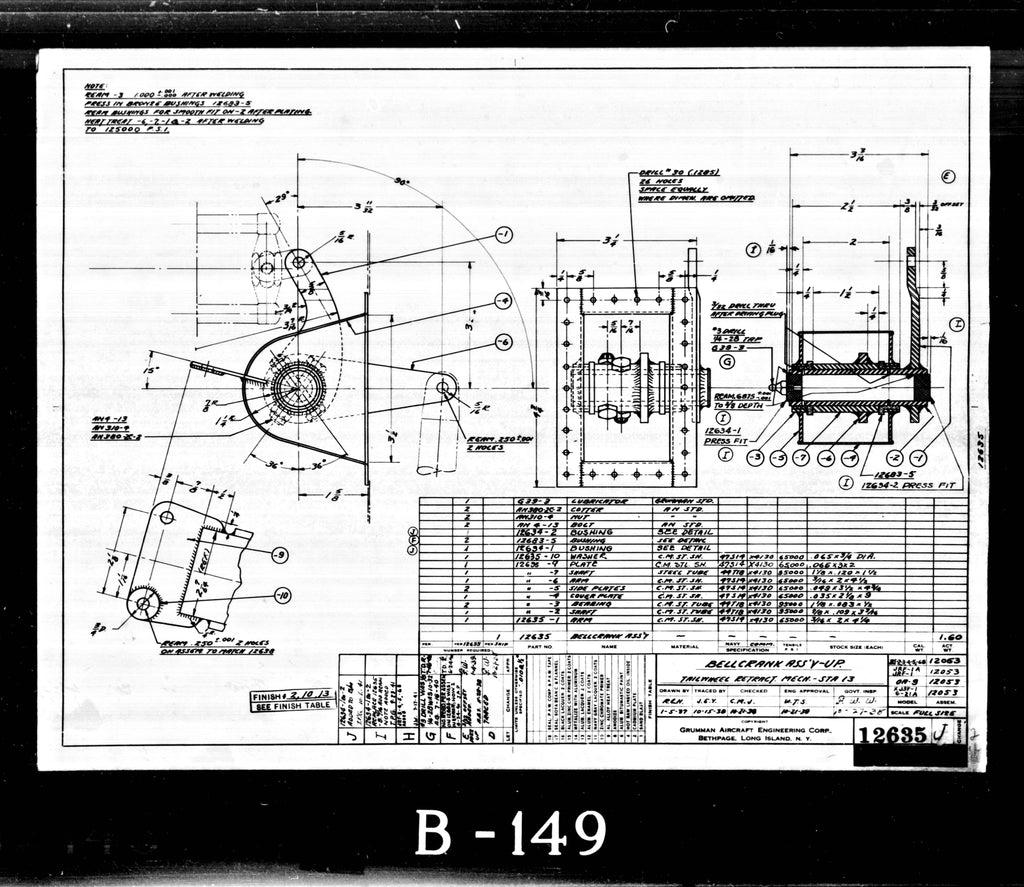 Grumman Goose JRF -4 / -5 / -6B Aircraft Blueprints Engineering Drawings -r Download