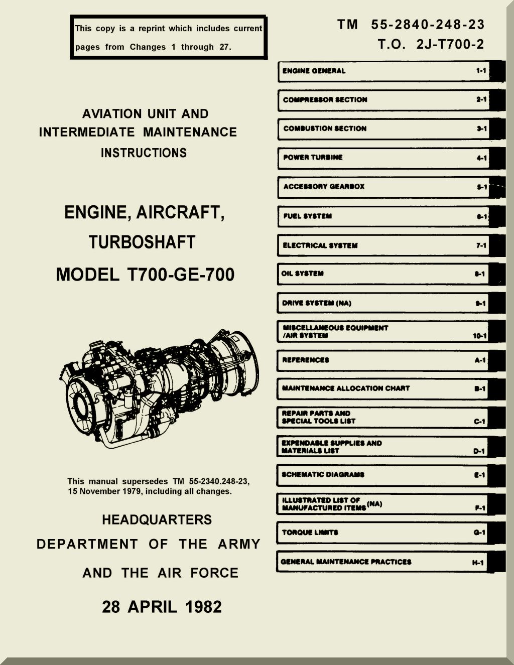 GE Aviation T700 / CT7 Turboshaft Engine Manuals Collection - Digital Download