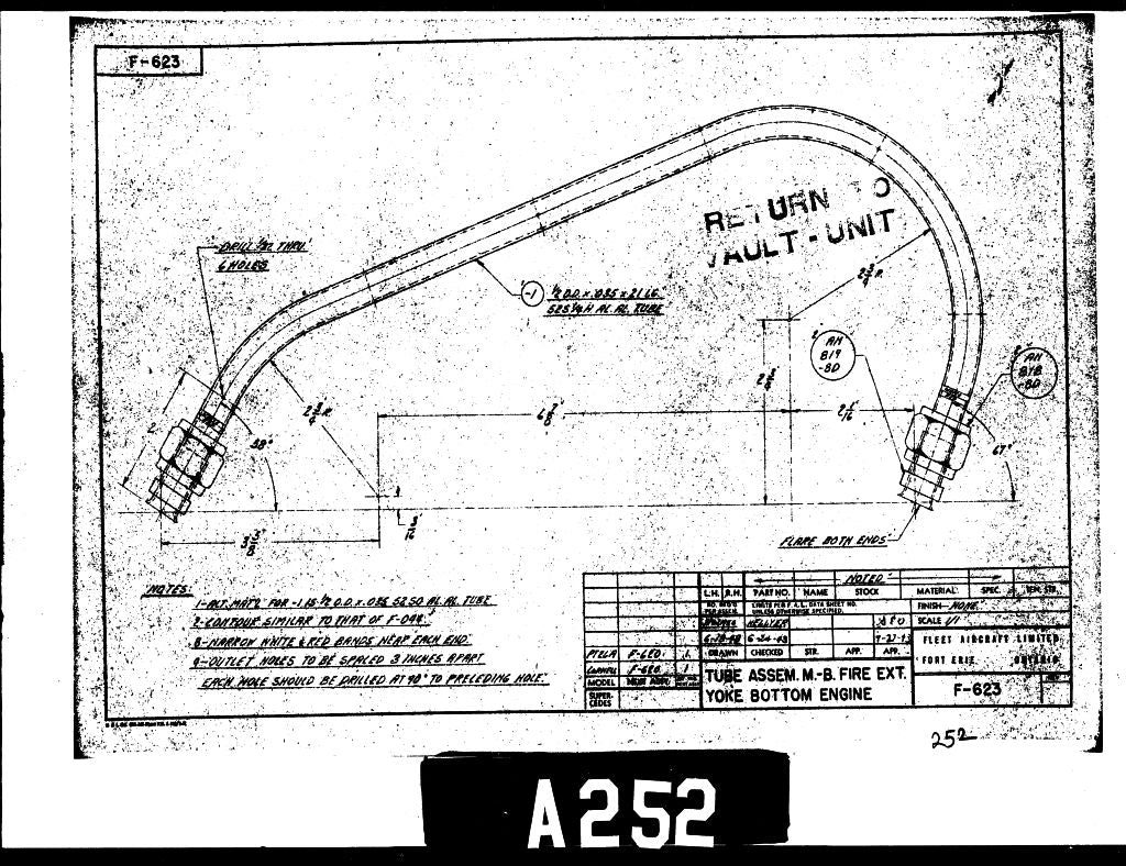 Fleet Fairchild PT-19 B, PT-23 PT-26 A " Cornell " Aircraft Engineering Drawings Blueprints - Download