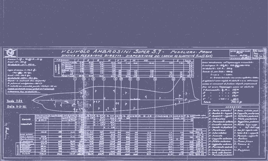 Ambrosini S.7 Aircraft Blueprints Engineering Drawings - Digital Download