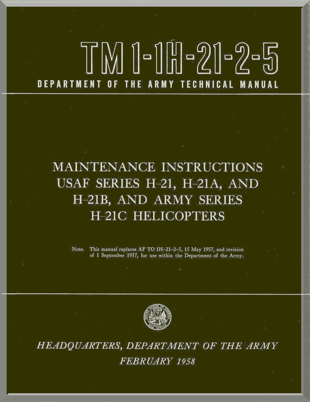Piasecki H-21 'Workhorse / Shawnee' Helicopter Manuals Bundle