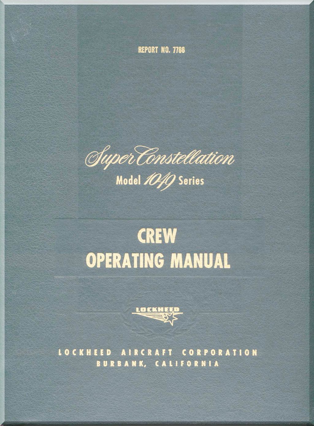 Lockheed Constellation & Super Constellation Manuals Collection - Digital Download