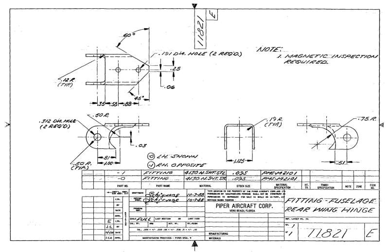 Piper Aircraf Pa-11 to Pa-22 Assembly and Installation Engineering Drawings Blueprints - Download