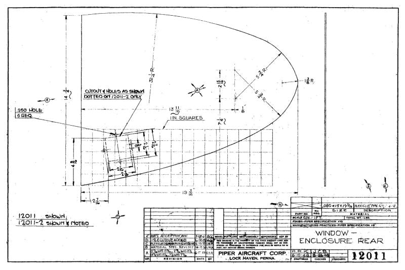 Piper Aircraf Pa-11 to Pa-22 Assembly and Installation Engineering Drawings Blueprints - Download