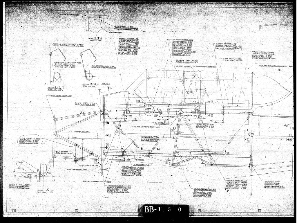 North American Aviation SNJ-3,4,5,6 Aircraft Blueprints Engineering Drawings - Download