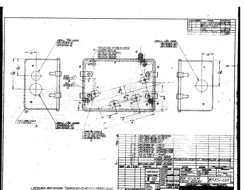 Curtiss P-40 E N Aircraft Blueprints Engineering Drawings - Download