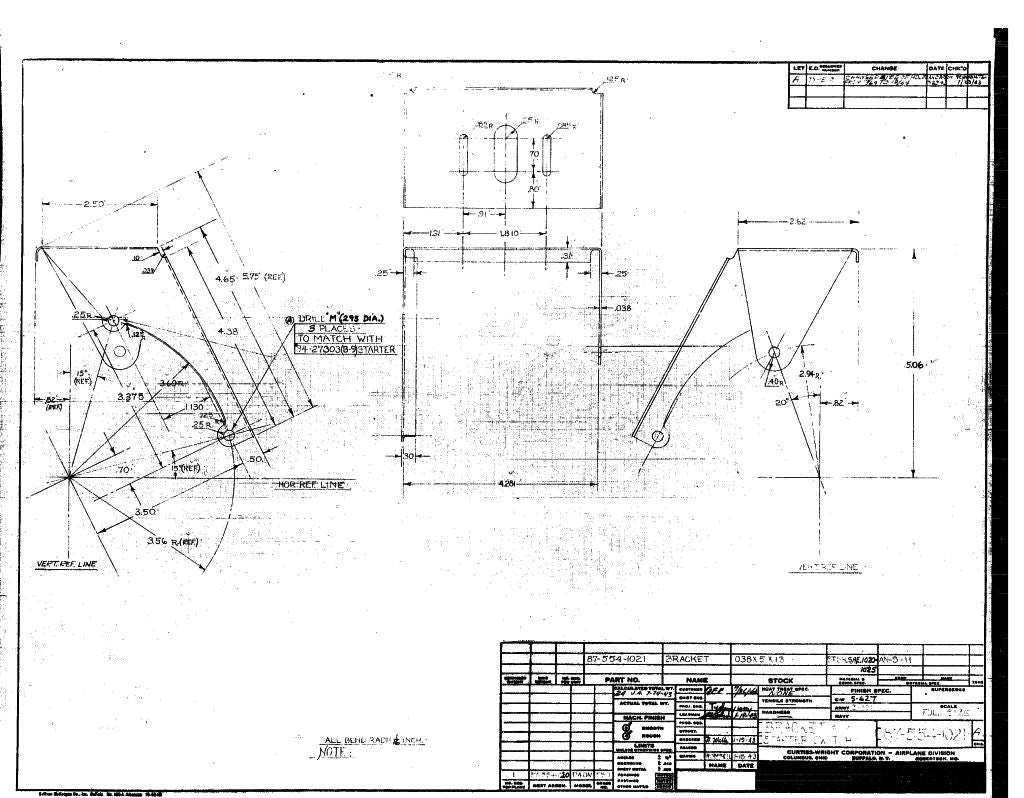 Curtiss P-40 E N Aircraft Blueprints Engineering Drawings - Download