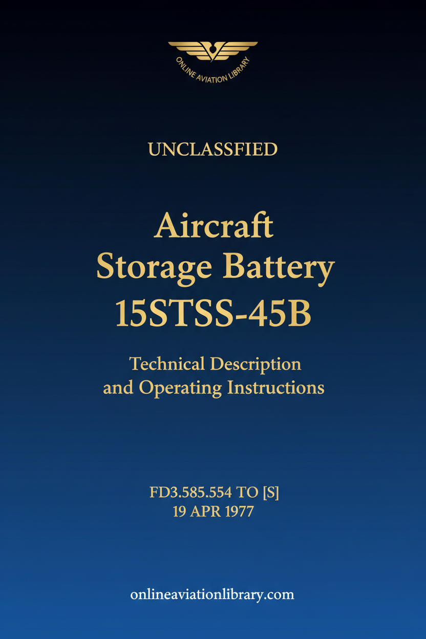 15STSS-45B Storage Battery Standard Cover Page TEXT