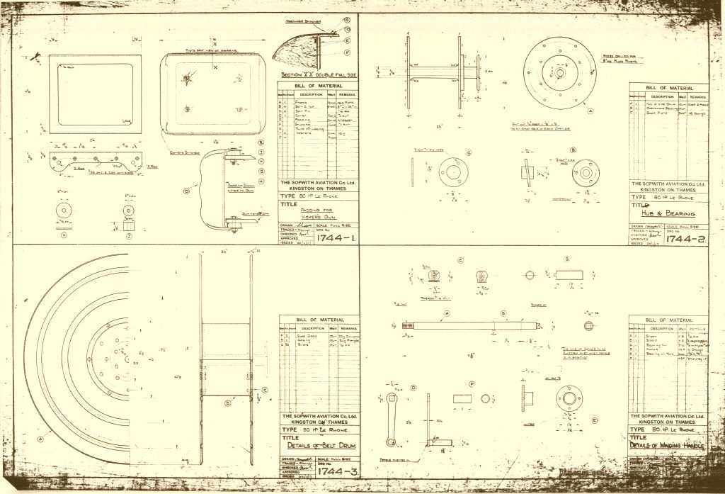 Sopwith Pup — Original WWI Engineering Blueprints · Factory Drawings Archive · Digital Download