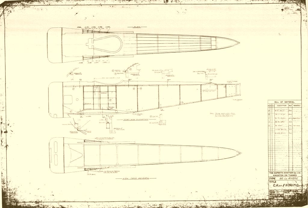 Sopwith Pup — Original WWI Engineering Blueprints · Factory Drawings Archive · Digital Download