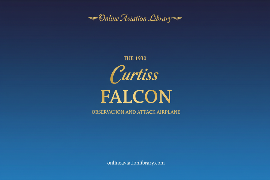 1930 Curtiss Falcon Cover Page