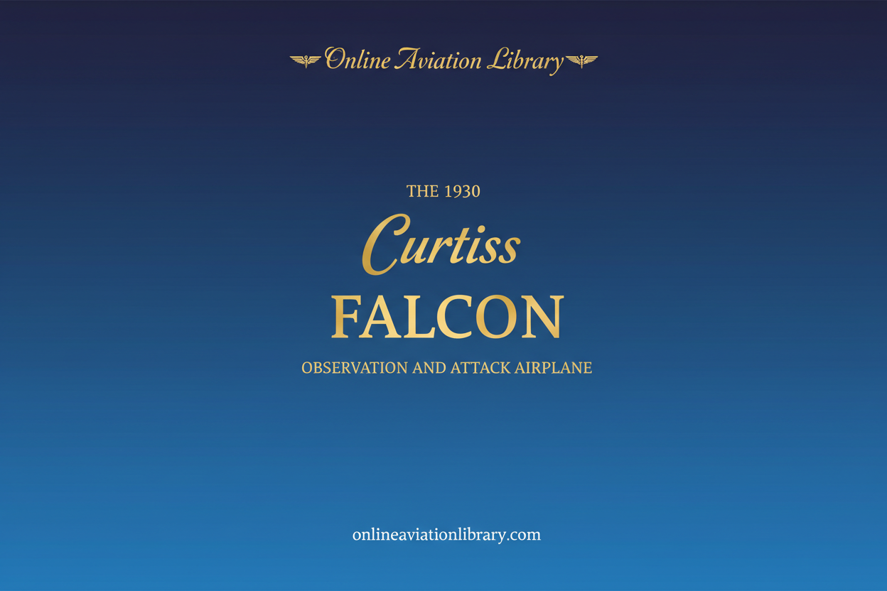 1930 Curtiss Falcon Cover Page
