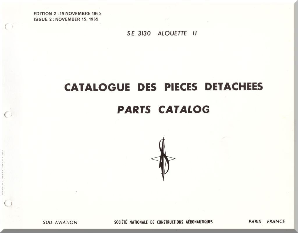 Sud Aviation / Aerospatiale SE 313 / SE 3130 / SA 318 Alouette II / SA-315 Lama Helicopter Manuals Bundle - Download