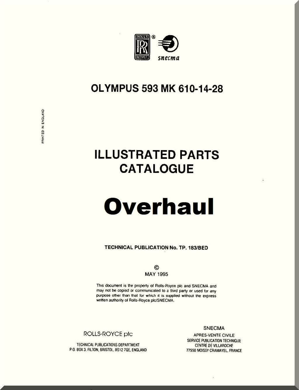 Bristol Siddeley Olympus Engine Manuals Collection - Technical Documentation