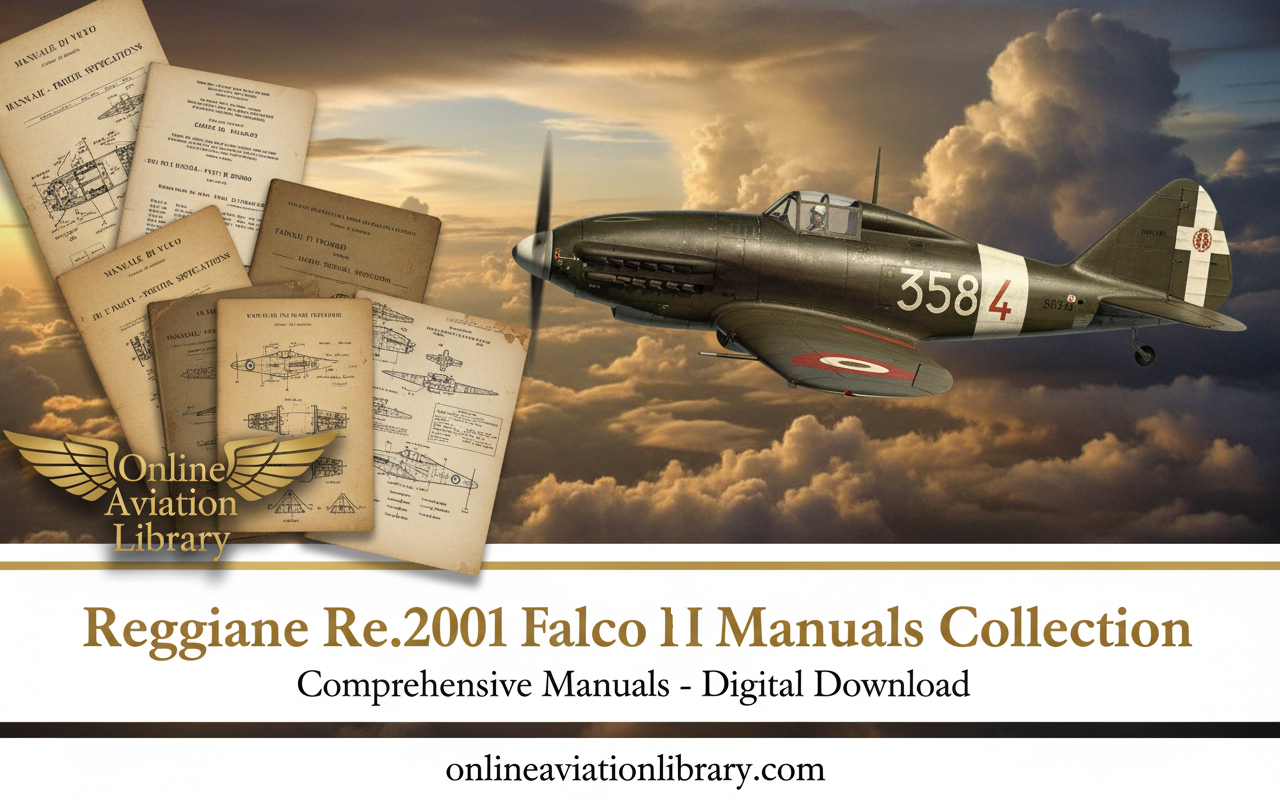 Reggiane Re.2001 Falco II Aircraft Manuals Collection - Digital Download