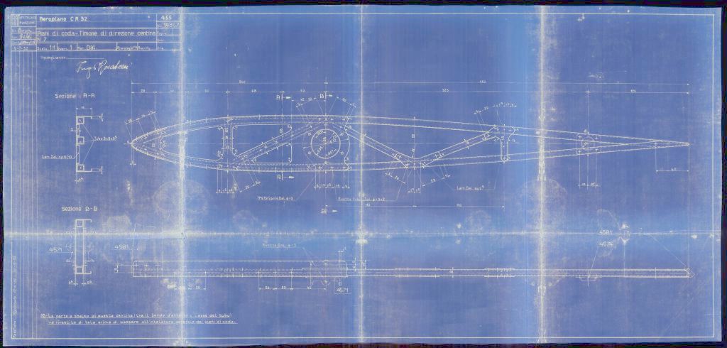 FIAT CR.32 "Chirri" Aircraft Blueprints Engineering Drawings