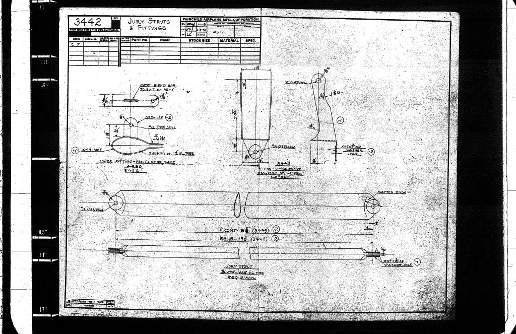 Fairchild F-22 Aircraft Blueprints Engineering Drawings - Download