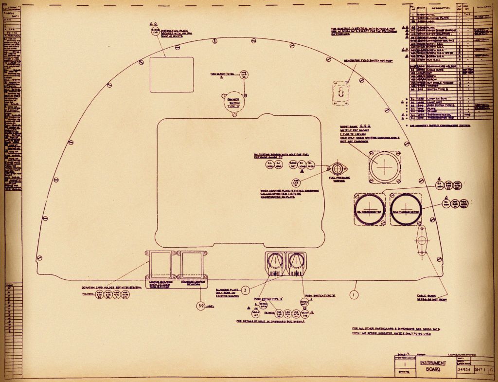 Supermarine Spitfire Mk.XI through Mk.XXIV Aircraft Blueprints Engineering Drawings