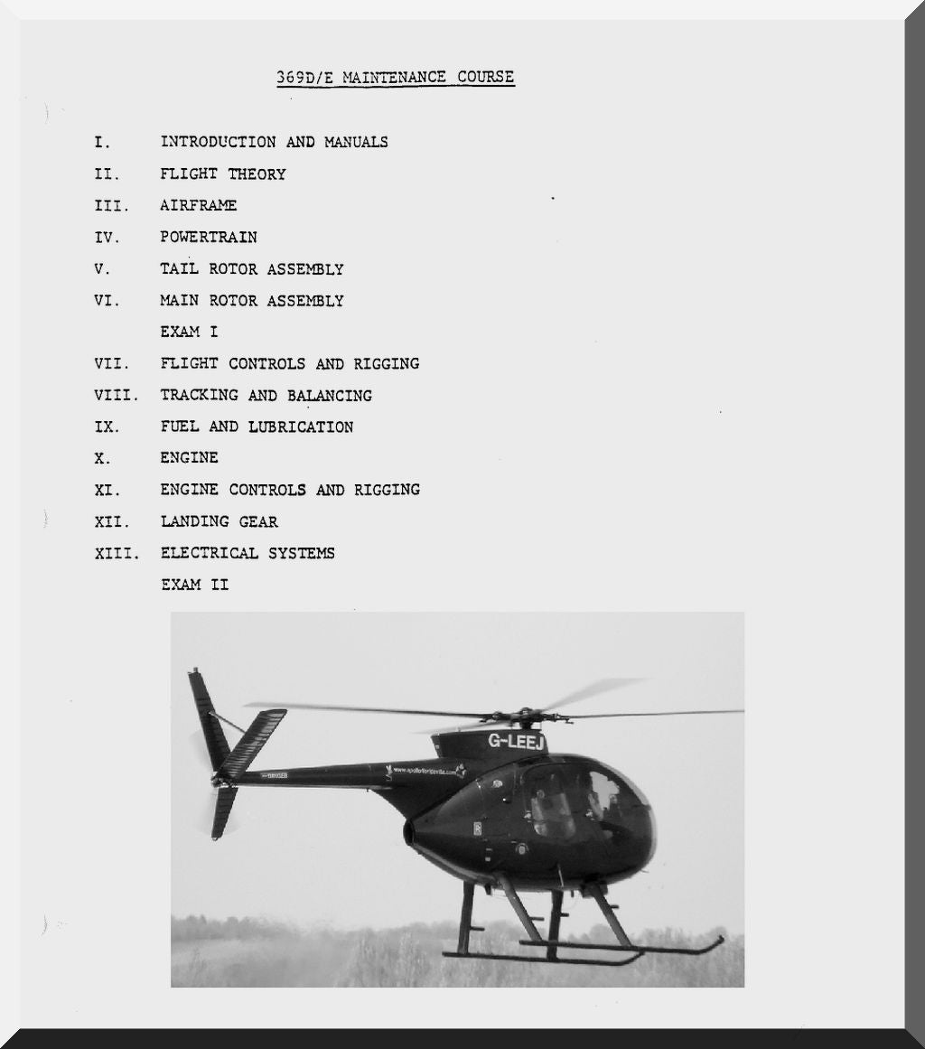 Hughes 369 / OH-6 " Cayuse " Helicopter Manuals Bundle - Download