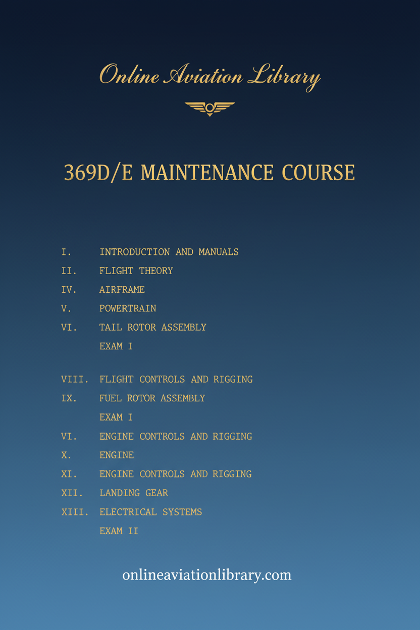 369D/E Maintenance Course Cover Page