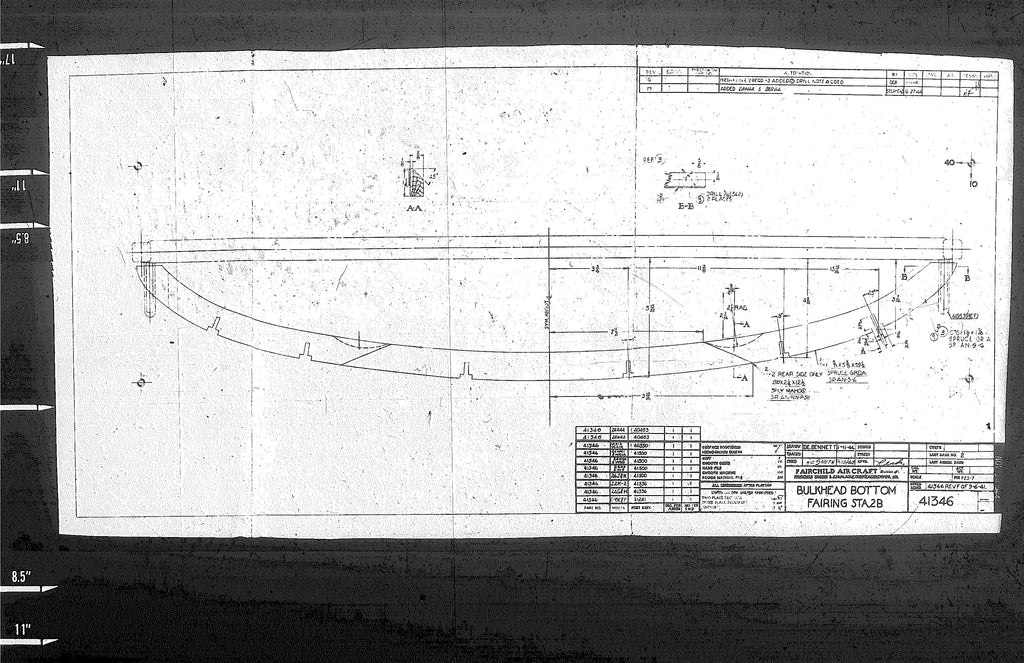 Fairchild F-24 Argus Aircraft Engineering Blueprints - Digital Download