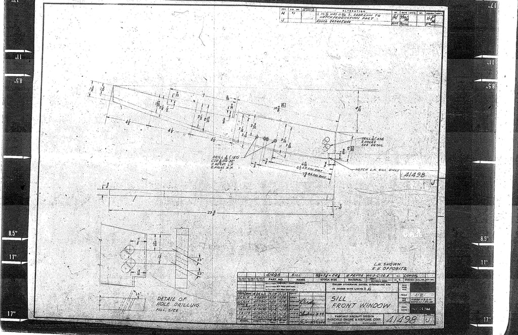 Fairchild F-24 Argus Aircraft Engineering Blueprints - Digital Download