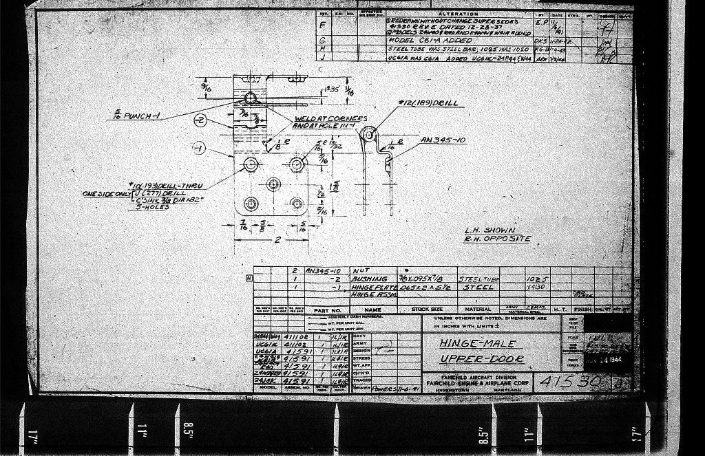Fairchild F-24 " Argus " Aircraft Blueprints Engineering Drawings - Download