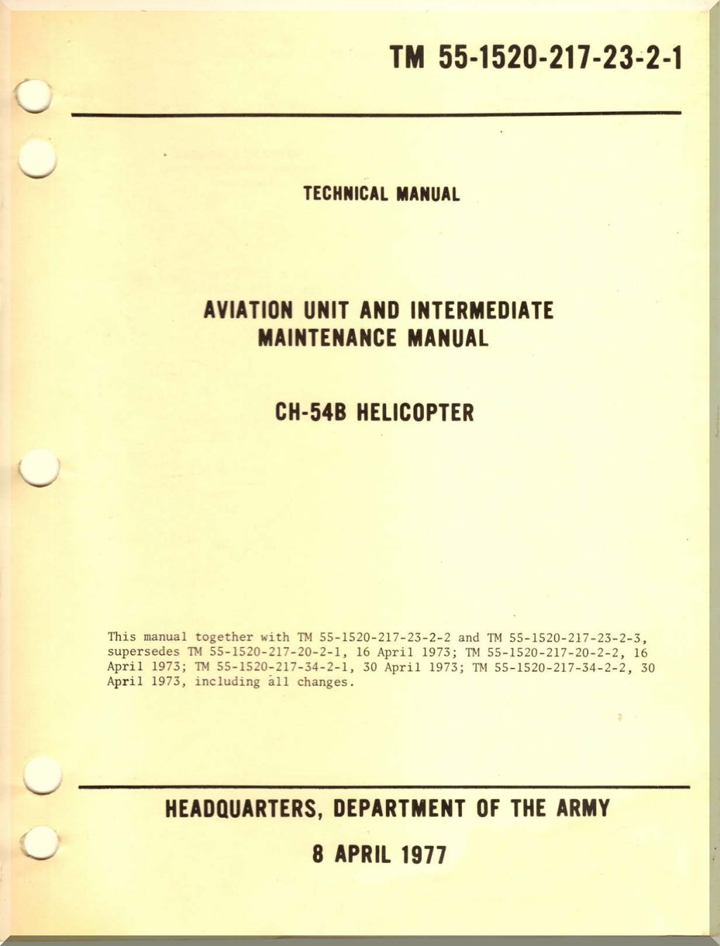 Sikorsky S-64 / CH-54 Skycrane Helicopter Manuals Bundle - Digital Download