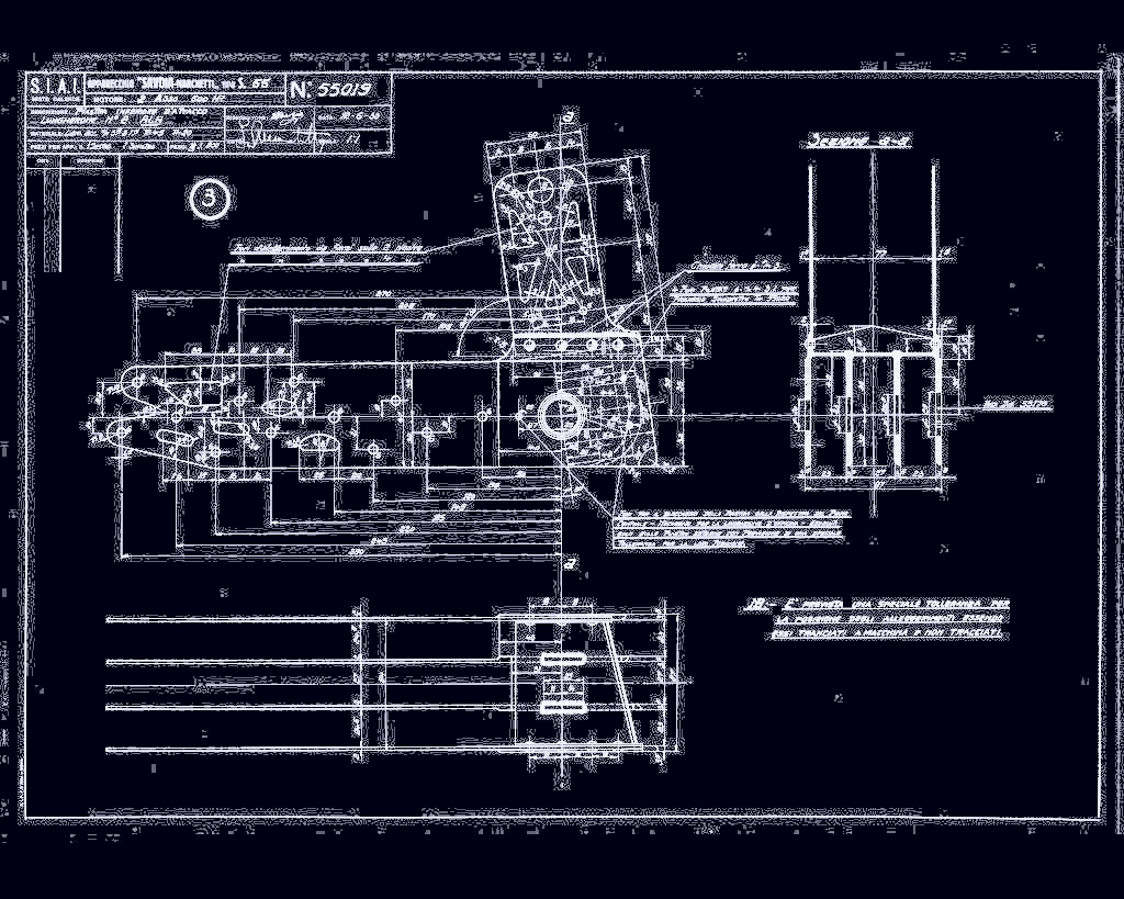Savoia Marchetti S.55 Aircraft Blueprints Engineering Drawings - Digital Download