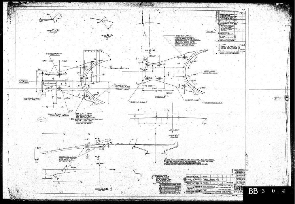 North American Aviation AT-6 Aircraft Blueprints Engineering Drawings - Download