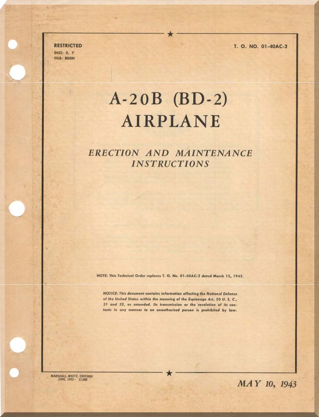 Douglas A-20 Boston/Havoc Manuals Collection - Comprehensive Digital Archive