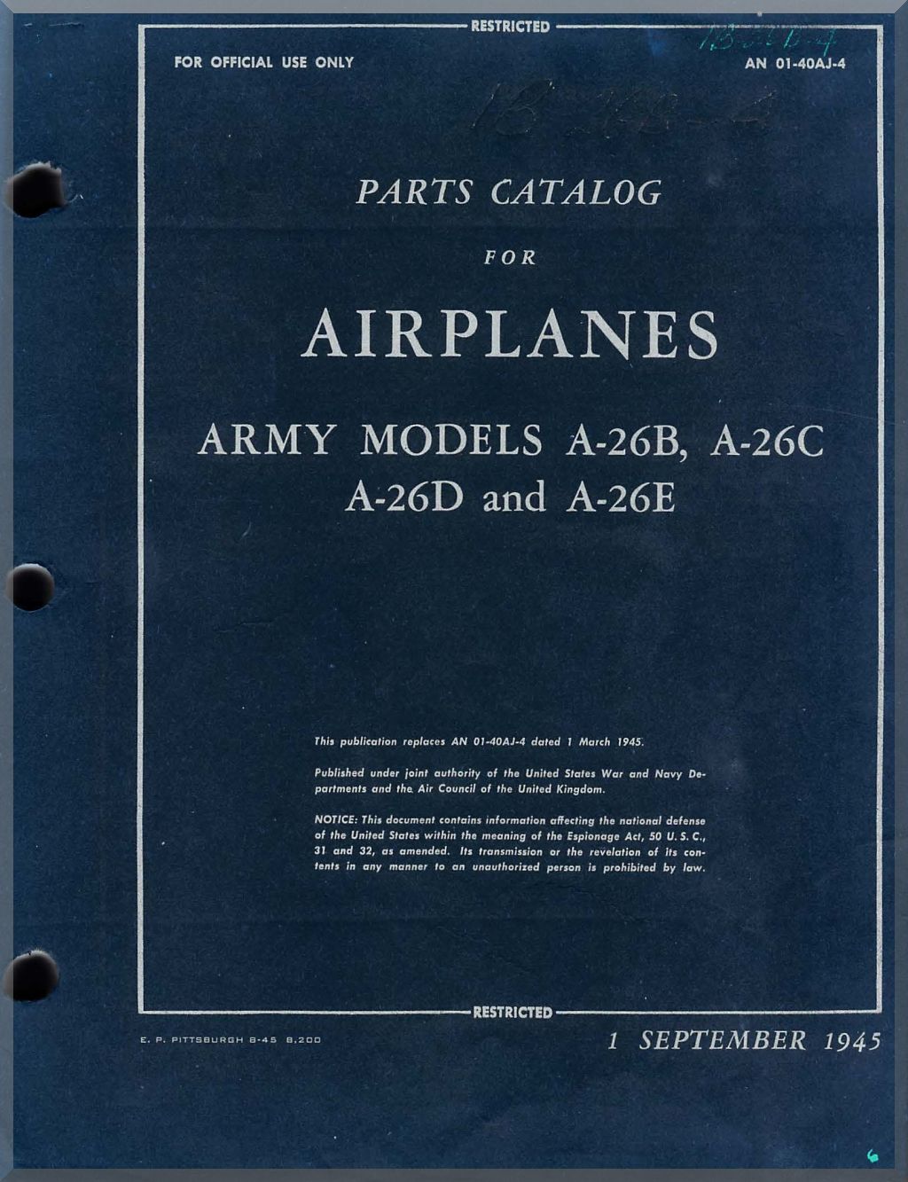 Douglas A-26 / B-26 Invader Aircraft Manuals Collection