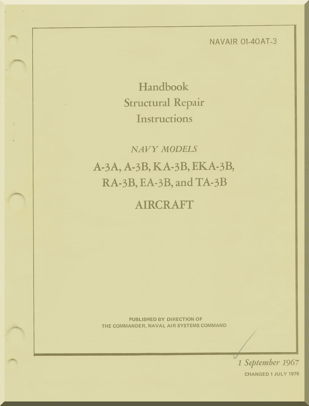 Douglas A-3 Skywarrior Aircraft Manuals Collection