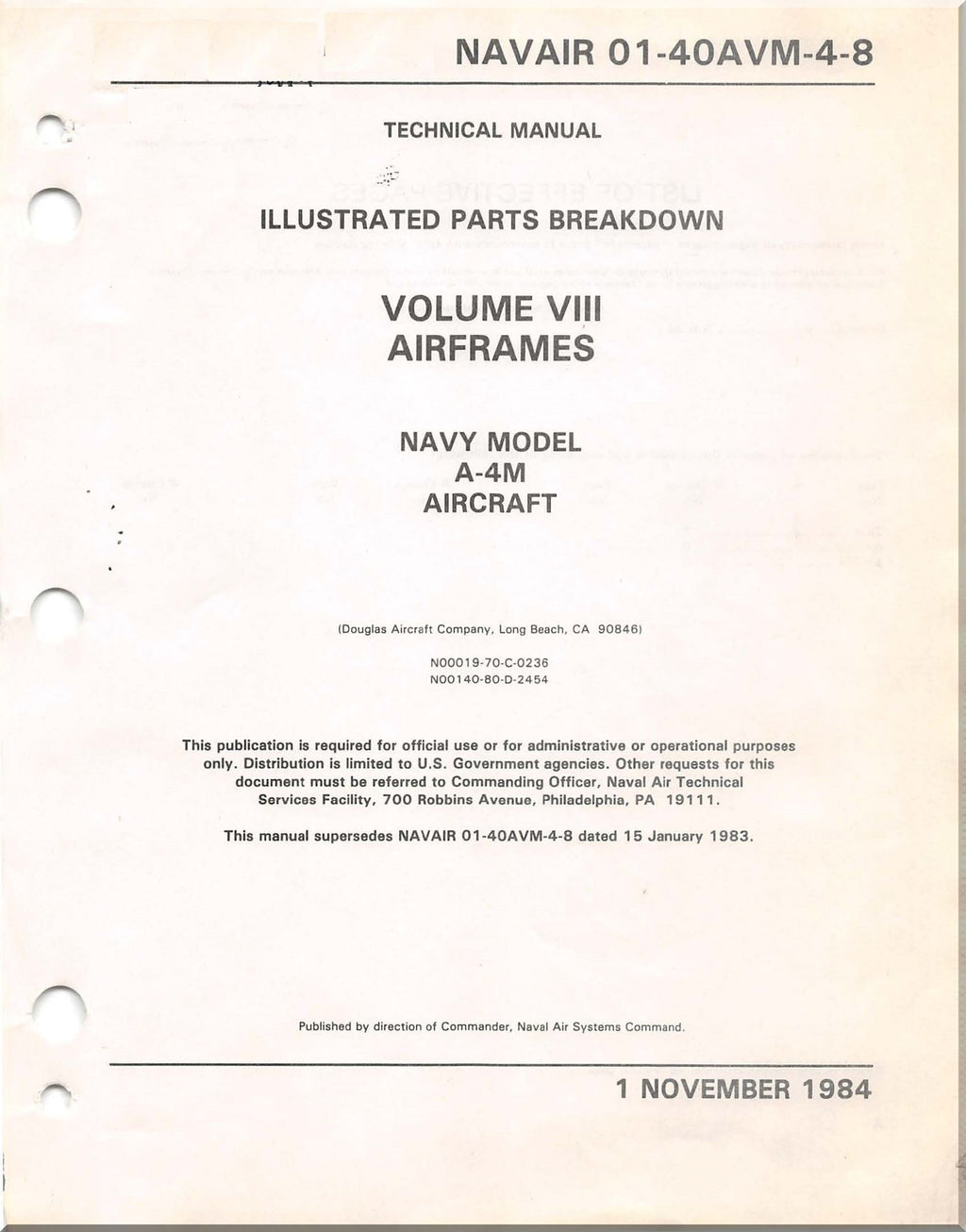 Mc Donnell Douglas A4D A-4 TA-4 " Skyhawk " Aircraft Manuals Bundle - Download