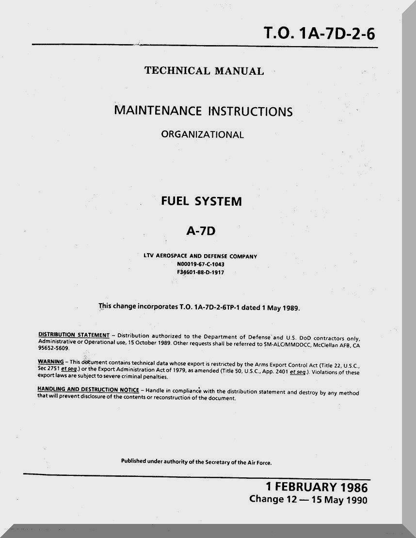 LTV A-7 Corsair II Aircraft Manuals Collection