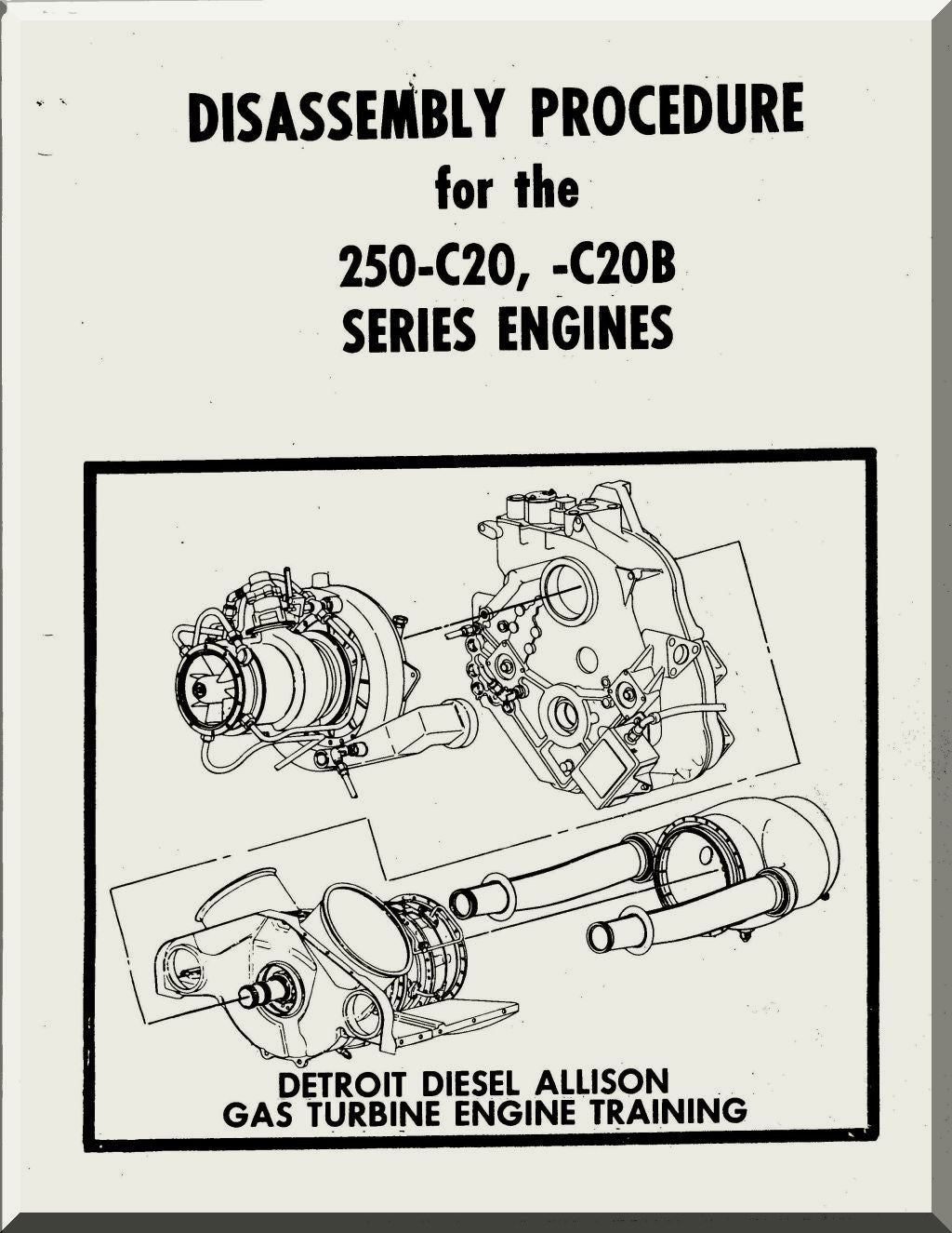 Allison T63 / T703 / 250 Aircraft Engines Manuals Bundle - Download -