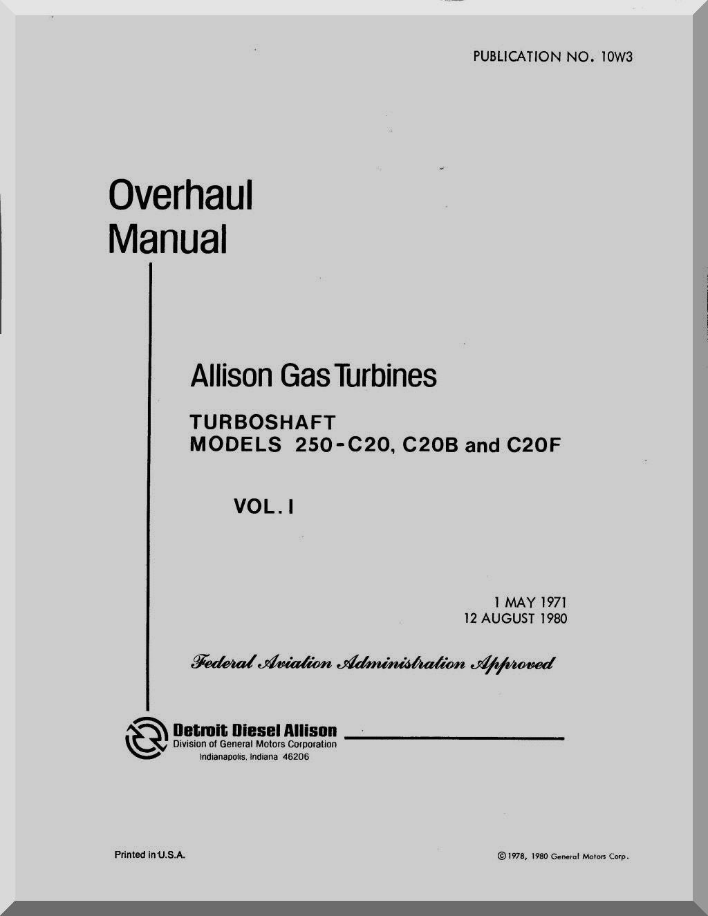 Allison T63 / T703 / 250 Aircraft Engines Manuals Bundle - Download -