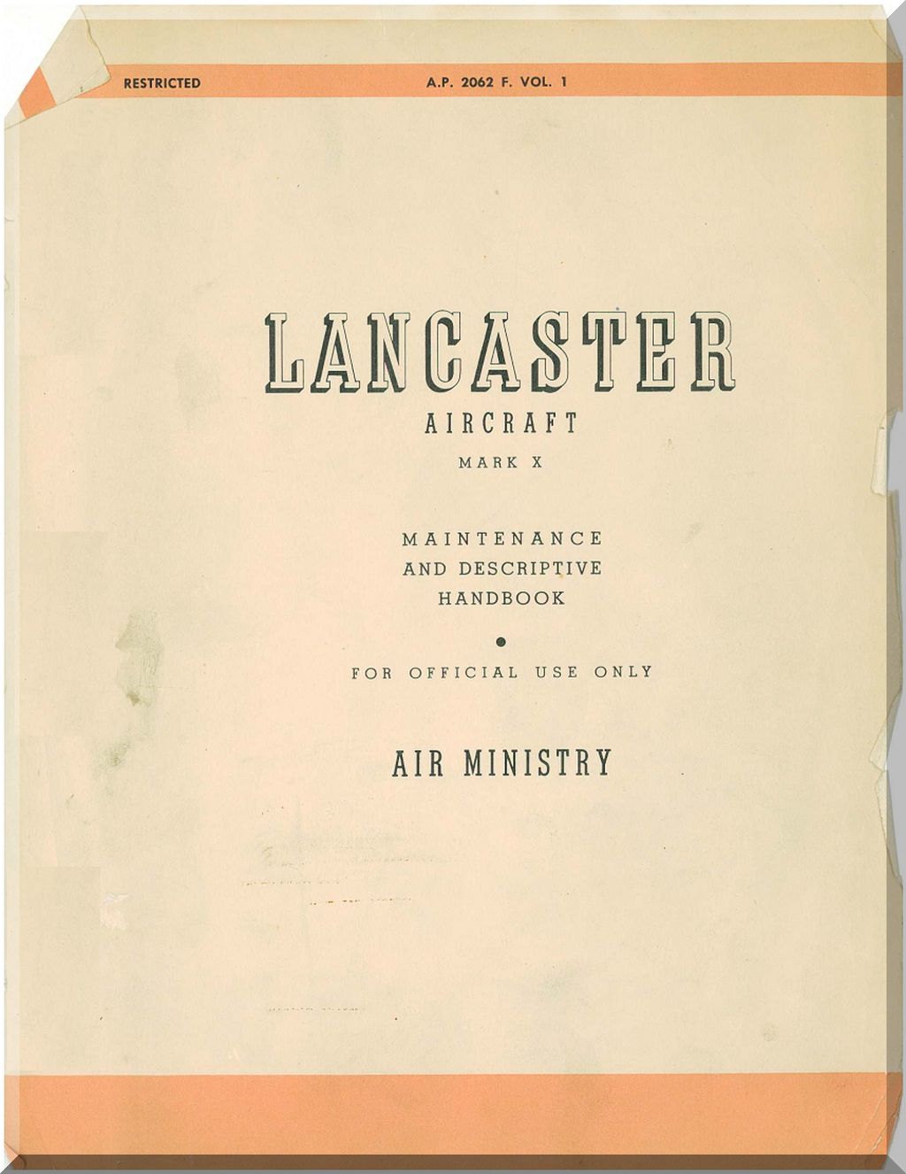 AVRO 683 Lancaster Aircraft Manuals Collection - Digital Download -