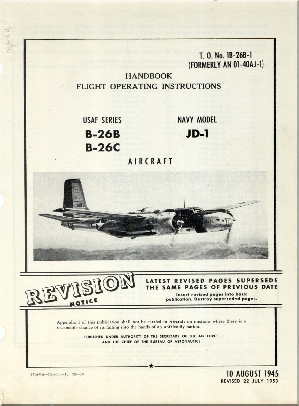 Douglas A-26 / B-26 Invader Aircraft Manuals Collection